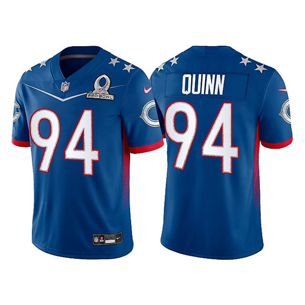 Men's Chicago Bears #94 Robert Quinn 2022 NFC Royal Pro Bowl Stitched Jersey Men's Chicago Bears #94 Robert Quinn 2022 NFC Royal Pro Bowl Stitched Jersey